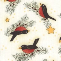 Snow Flurries - Tossed  Birds on Branches with Stars by Dianne Knott