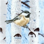 Winter - Birch Trees and Chickadees