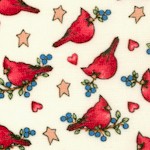 Just Believe - Small Scale Cardinals on Cream by Diana Marcum