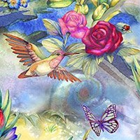 Fairies - Hummingbirds, Roses and Butterflies by Jody Bergsma