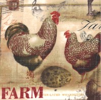 Farm Fresh - Roosters, Hens and Vintage Advertisements by Whistler Studios