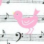 Girly Girl - Songbirds and Musical Scores on Ivory