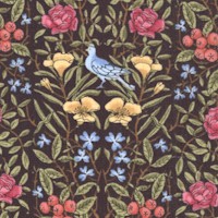 Morris Meadows Art Nouveau Bird and Floral Design #2 by Michelle Hill
