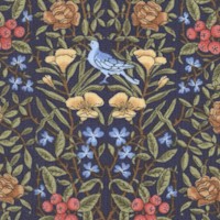 Morris Meadows Art Nouveau Bird and Floral Design #1 by Michelle Hill