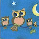 Comfy Flannel - Adorable Owls on Blue FLANNEL