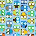 Mini Owls on Blue - BACK IN STOCK!