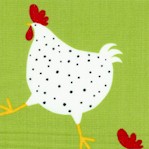 Metro Market - Whimsical Hens on Green