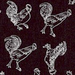 Farm Raised - Happy Roosters and Hens in Black and White
