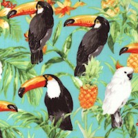 Isle - Tropical Birds on Green