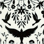 Black and White Collection - Art Nouveau Birds  Bees and Flowers