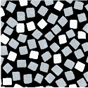 Delilah - Mosaic Tiles in Grey and White on Black by Johnny Karwan