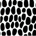 Heart Garden - Funky Dots in Black and White - SALE! (1 YARD MINIMUM PURCHASE)