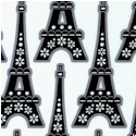 La Tour Eiffel by Hoodie in Black and White