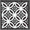 Essentials - Ornamental Tiles in Black and White- PRICED AND SOLD BY THE 18 INCH PANEL ONLY (BW-esse