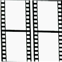 Vertical Film Stripe in Black on White