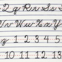 Handwriting and Numbers on Composition Paper