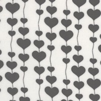 Caterwauling - Strings of Hearts in Black and White by Sue Marsh