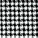 Small Scale Houndstooth in Black and White