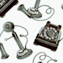 Masquerade Party - Tossed Vintage Phones in Black and White