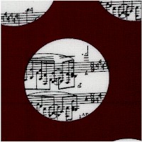 The Music in Me - Manuscript Segments in Round Frames