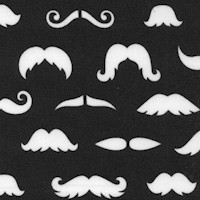 Merry Mustaches in Black and White by Caleb Gray