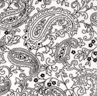 Bare Essentials - Floral Paisley in Black and White