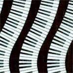 Wavy Keyboard Stripes in Black and White