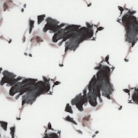 Silo - Tossed Cows on White by Whistler Studios