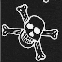 To the Extreme - Tossed Skulls and Crossbones in Black and White