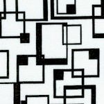 Hannah - Linked Squares in Black on Ivory