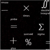 Musings - Greek and Mathematical Symbols in White on Black