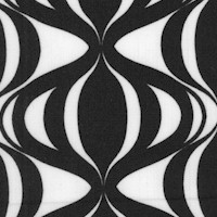 Op Art Reflections - Ribbon Wave in Black and White by Maria Kalinowski
