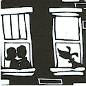 City - Apartment Window Scenes in Black and White - BACK IN STOCK!