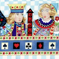 Royal Family - Playing Card Vertical Stripe by Jim Shore