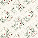 House of Cards- Tossed Petite Playing Cards on Cream 