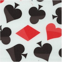 Poker Symbols - Tossed Card Suits on White